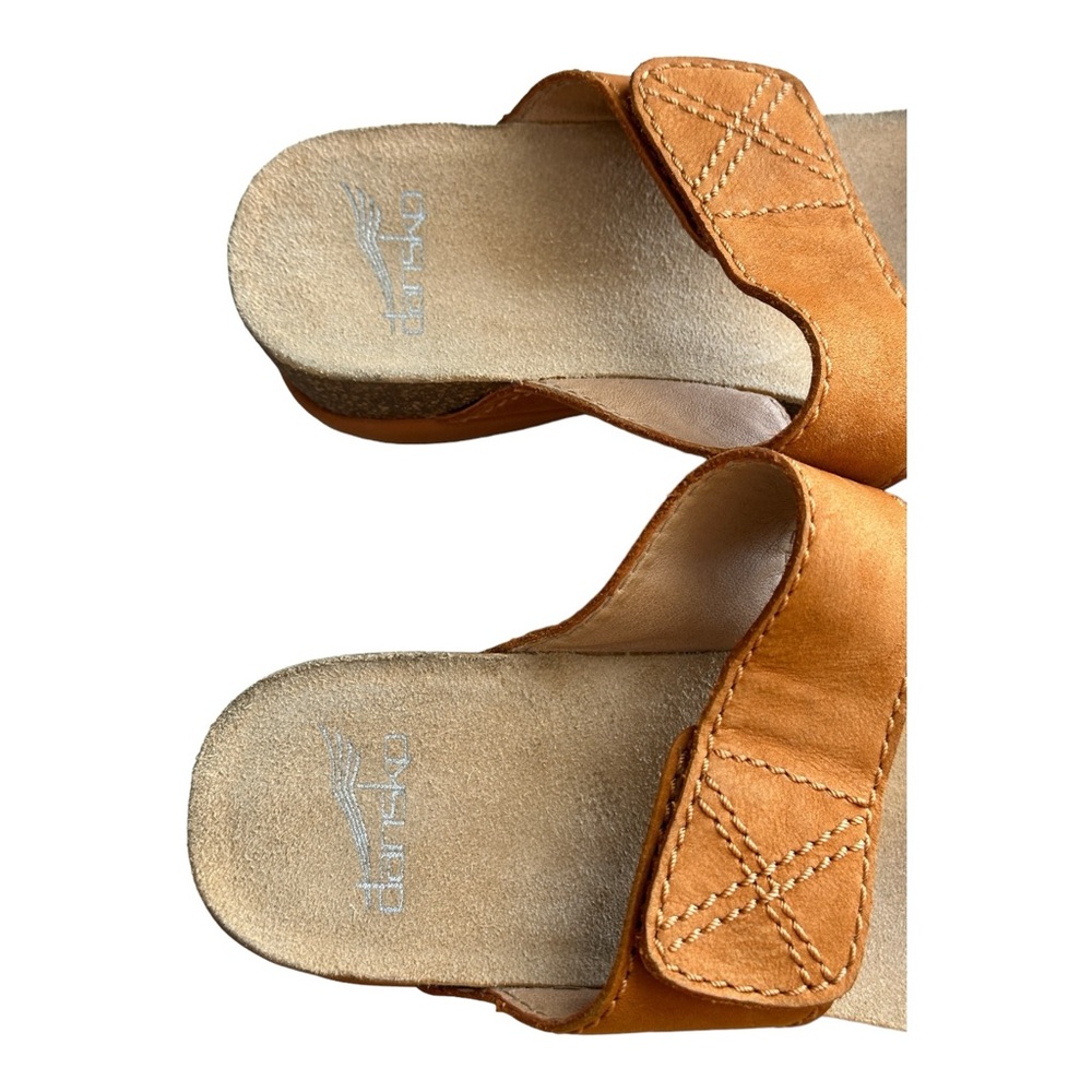 Dansko Women's Maddy Milled Nubuck Leather Orange Sandals Size 40 EU /9.5-10 US - Picture 6 of 12